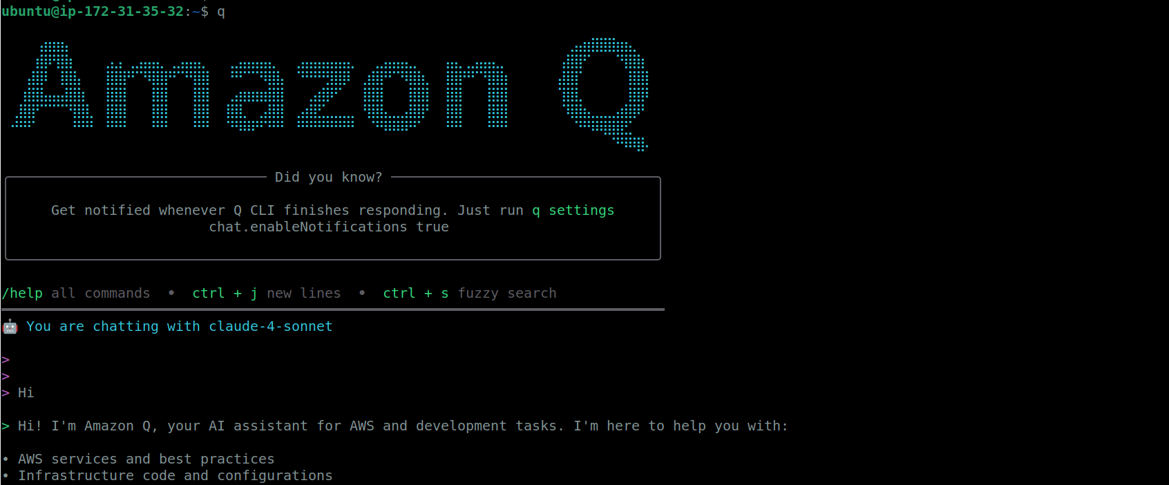 AmazonQ Logged In