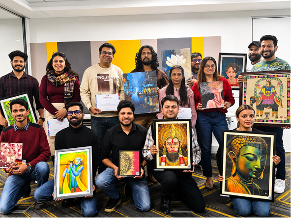 Art gallery showcasing artwork
