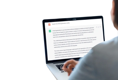 Man working on laptop